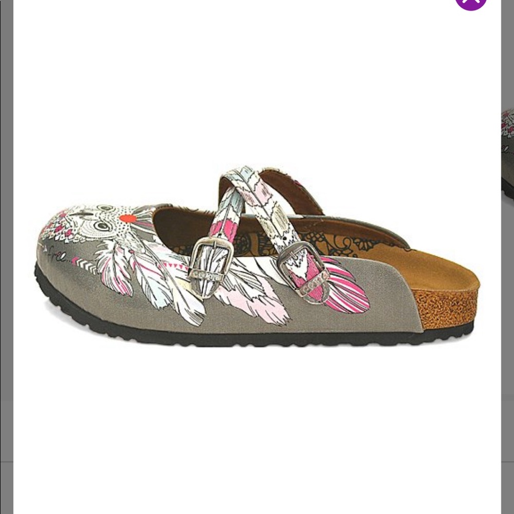 Calceo-Owl Wild free cross-strap mule- fits like Birkenstock boxed EU 35 -6-NWT - Picture 4 of 11